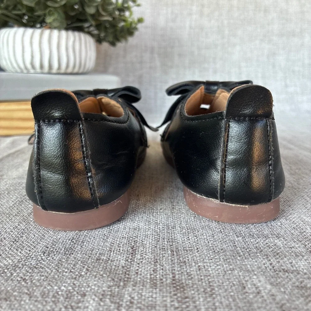 Mary Jane Flats Black 26 Toddler Bow Strap Dress Shoes